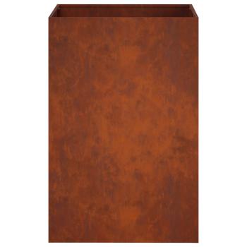 Garten-Pflanzgefäß 2 stk. Rostoptik 50 x 50 x 75 cm