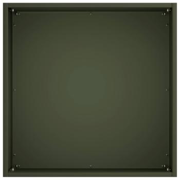 Garten-Pflanzgefäß Olivgrün 35 x 35 x 35 cm Kaltgewalzter Stahl