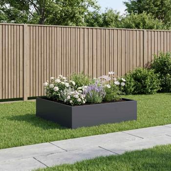 ARDEBO.de - Garten-Pflanzgefäß Anthrazit 80 x 80 x 30 cm