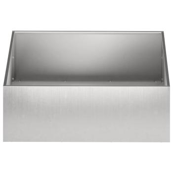 Garten-Pflanzgefäß 2 stk. Silber 60 x 60 x 20 cm Edelstahl