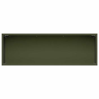 Garten-Pflanzgefäß Olivgrün 40 x 20 x 20 cm Kaltgewalzter Stahl