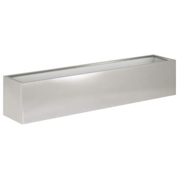 Garten-Pflanzgefäß Silber 100 x 20 x 20 cm Edelstahl