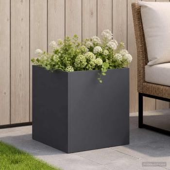ARDEBO.de - Garten-Pflanzgefäß Anthrazit 25 x 25 x 25 cm