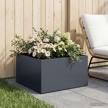 ARDEBO.de - Garten-Pflanzgefäß Anthrazit 60 x 60 x 30 cm