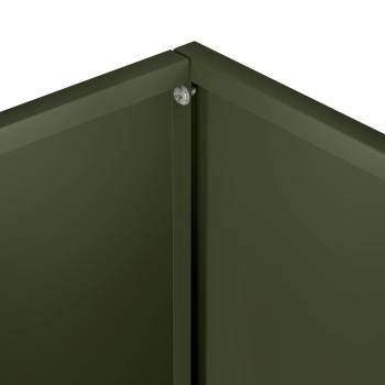 Garten-Pflanzgefäß Olivgrün 40 x 20 x 40 cm Kaltgewalzter Stahl