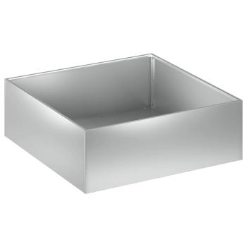 Garten-Pflanzgefäß 2 stk. Silber 40 x 40 x 20 cm
