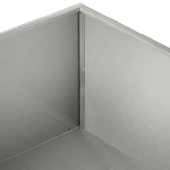 Garten-Pflanzgefäß Silber 60 x 60 x 20 cm Edelstahl