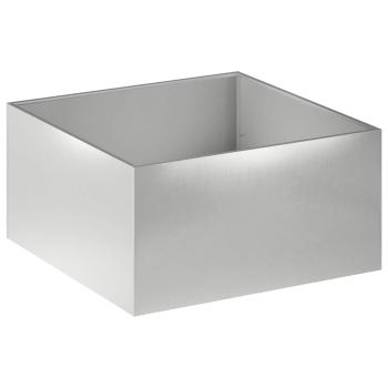 Garten-Pflanzgefäß Silber 100 x 100 x 40 cm Edelstahl