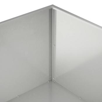 Garten-Pflanzgefäß Silber 100 x 100 x 40 cm Edelstahl