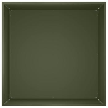 Garten-Pflanzgefäß Olivgrün 50 x 50 x 75 cm Kaltgewalzter Stahl