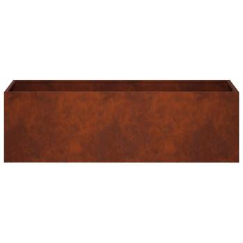 Garten-Pflanzgefäß Rostoptik 80 x 30 x 30 cm Wetterfeststahl