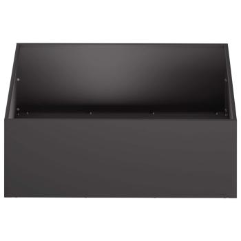 Garten-Pflanzgefäß Schwarz 60 x 60 x 20 cm Kaltgewalzter Stahl