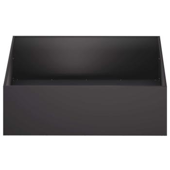 Garten-Pflanzgefäß 2 stk. Schwarz 80 x 80 x 30 cm