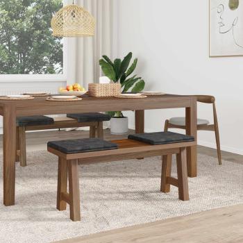 Bankkissen 4 stk. Plüschcord Dunkelgrau Tiefe 35 cm