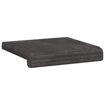 Bankkissen 2 stk. Plüschcord Dunkelgrau Tiefe 35 cm