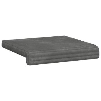 Bankkissen 4 Stk. Plüschcord Hellgrau Tiefe 35 cm