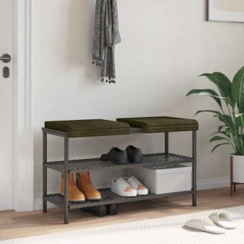 ARDEBO.de - Bankkissen 2 stk. Plüschcord Grün Tiefe 35 cm