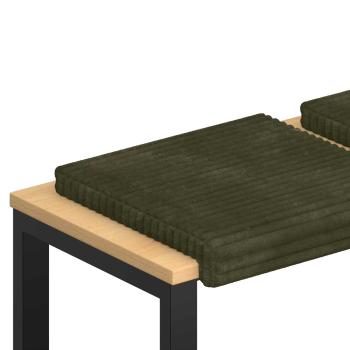 Bankkissen 2 stk. Plüschcord Grün Tiefe 35 cm