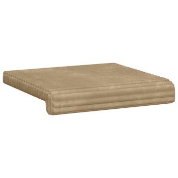 Bankkissen 2 stk. Plüschcord Taupe Tiefe 35 cm