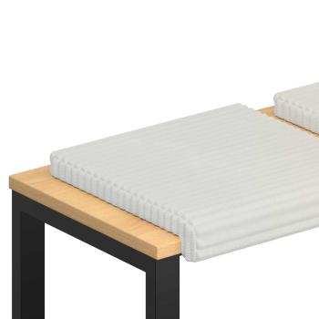 Bankkissen 4 stk. Plüschcord Creme Tiefe 35 cm