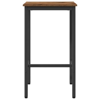 Bartisch 52 x 52 x 110 cm Holzwerkstoff Altholz Rechtwinklig