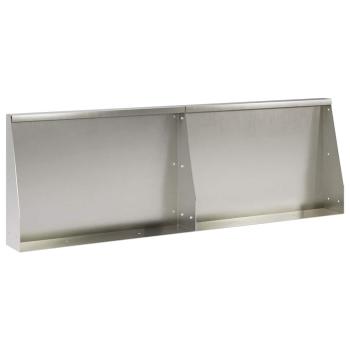 Stützmauer 2 stk. 60 x 12 x 40 cm Edelstahl Silber