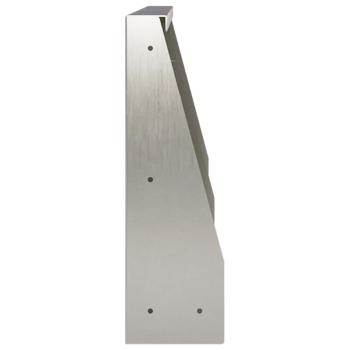 Stützmauer 2 stk. 60 x 12 x 40 cm Edelstahl Silber