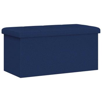 Klappbare Aufbewahrungsbank Blau 180 kg 80 L 77 x 38 x 38 cm