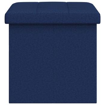 Klappbare Aufbewahrungsbank Blau 180 kg 80 L 77 x 38 x 38 cm