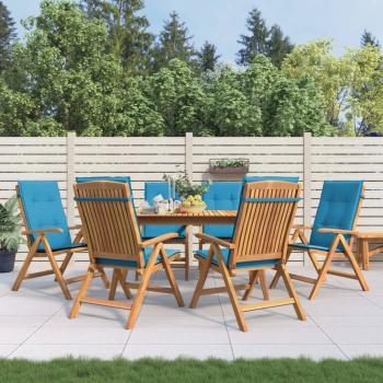ARDEBO.de - Klappst?hle Verstellbar mit Kissen 6 Stk. Massivholz Teak