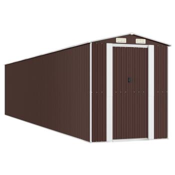 Geräteschuppen Dunkelbraun 192x938x223 cm Verzinkter Stahl