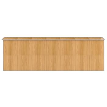 Geräteschuppen Hellbraun 192x606x223 cm Verzinkter Stahl