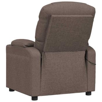 Massagesessel Taupe Stoff