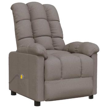 Massagesessel Taupe Stoff
