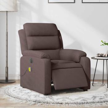 ARDEBO.de - Massagesessel Elektrisch Dunkelbraun Stoff