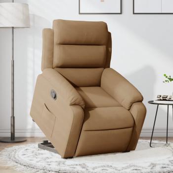 ARDEBO.de - Relaxsessel mit Aufstehhilfe Braun Samt