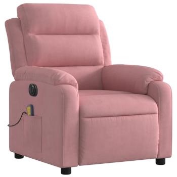Massagesessel Elektrisch Rosa Samt