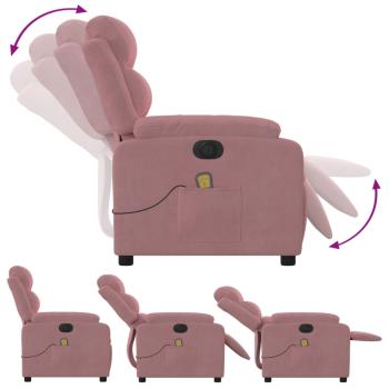 Massagesessel Elektrisch Rosa Samt