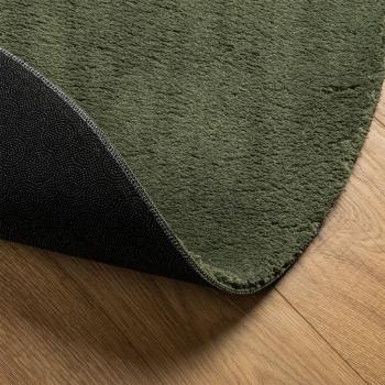 Rug HUARTE Green Ø 200 cm 100% Polyester Flach