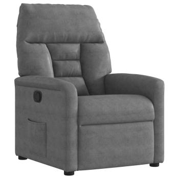ARDEBO.de - Relaxsessel Dunkelgrau Mikrofasergewebe