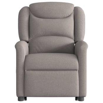 Relaxsessel mit Aufstehhilfe Elektrisch Taupe Stoff