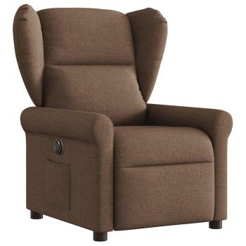 Relaxsessel Elektrisch Braun Stoff
