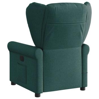 Massagesessel Elektrisch Dunkelgrün Stoff