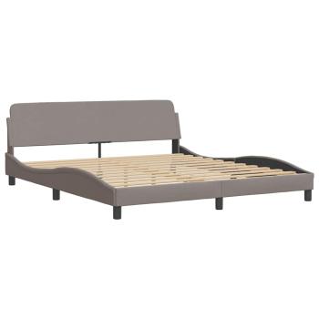 Bettgestell ohne Matratze "Hanko" Taupe 180x200 cm Stoff