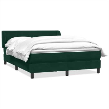 ARDEBO.de - Boxspringbett mit Matratze Dunkelgrün 160x220 cm Samt