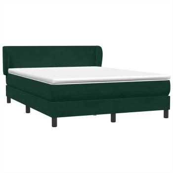 Boxspringbett mit Matratze Dunkelgrün 160x220 cm Samt
