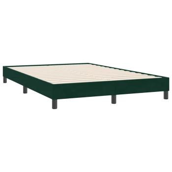 Boxspringbett mit Matratze Dunkelgrün 160x220 cm Samt