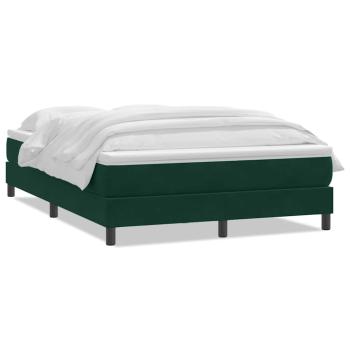 Boxspringbett mit Matratze Dunkelgrün 160x220 cm Samt