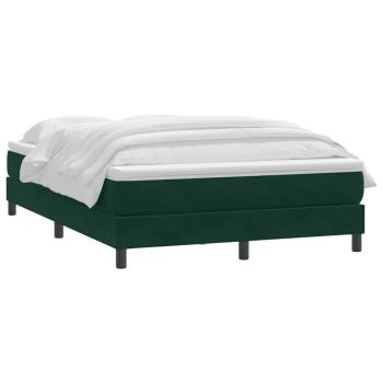 Boxspringbett mit Matratze Dunkelgrün 160x220 cm Samt