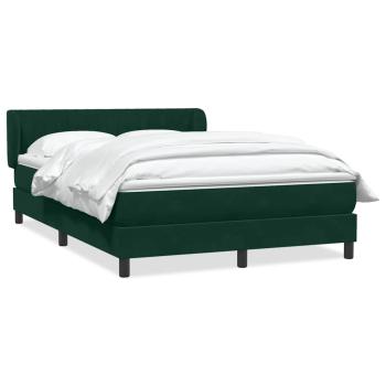 Boxspringbett mit Matratze Dunkelgrün 160x220 cm Samt